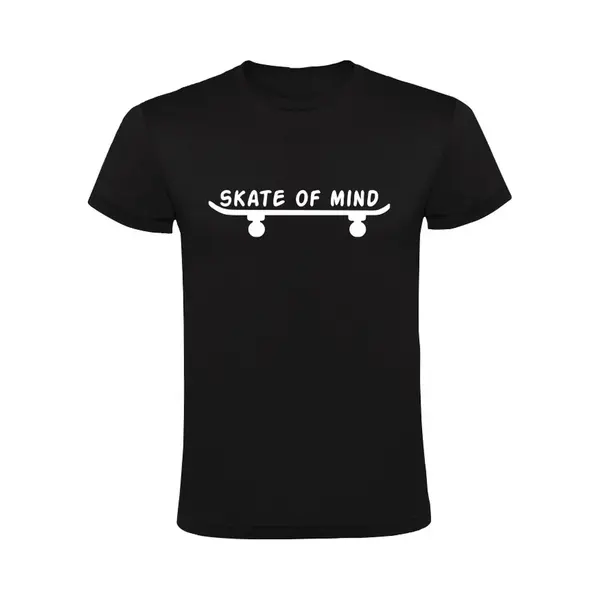Sol's Skate Of Mind Heren T-shirt | Skateboard | Sport | Halfpipe | Zwart thumbnail