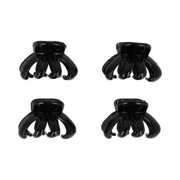 Haarsoires Haarspeld Haarklemmen 2, 5cm β Spinmodel β Zwart β Set Van 4 - Haarclip Klem - Hair Claw - Voor Opsteken Haar - Hair Clip - thumbnail