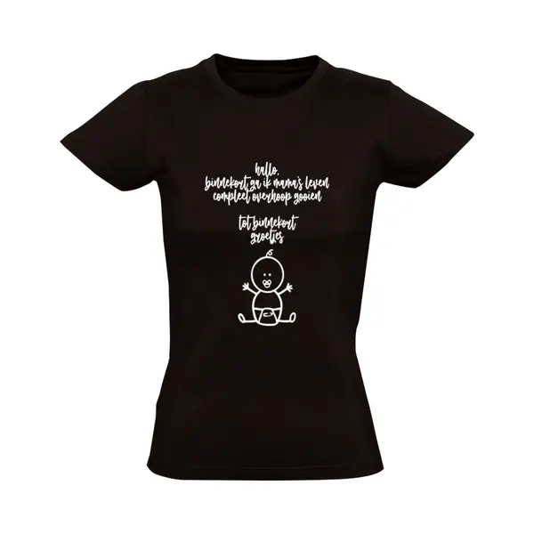 Sol's Mama's Leven Overhoop Gooien Dames T-shirt - Zwanger - Zwangerschap - Bekend Maken - Aankondiging - Baby - Shirt thumbnail