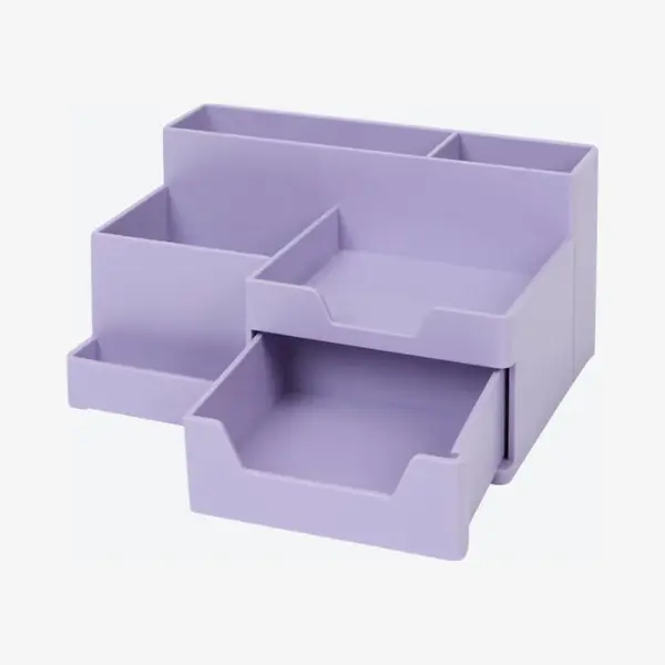 Bureau-organizer - 18, 5 X 15 X 9 Cm - 6 Vakken - Paars thumbnail