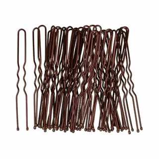 Haarsoires Styling Tool - Haardotspelden 5cm – Metalen Haarpinnen – Bruin – Set Van 40 - Knotspelden Voor Opsteekkapsels & Knot - Opsteekspelden