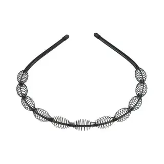 Haarsoires Haarband Diadeem 1cm – Gedraaid Patroon – Metaal – Zwart