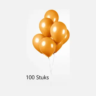 PartyXplosion 100 X Oranje Ballonnen 100% Biologisch Afbreekbare , 30 Cm Doorsnee, Koningsdag, Voetbal, Verjaardag, Themafeest, Versiering