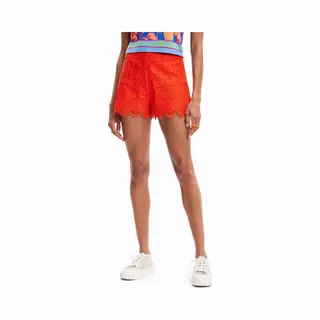 Desigual Dames Korte Broek Oranje Maat S