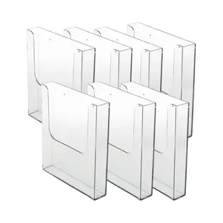 Bbase 7 Pack Folderhouder Voor Aan De Wand A5 Formaat Staand| Folderrek | Brochurehouder | Folderdisplay | Folderbak Hangend| A5 Formaat