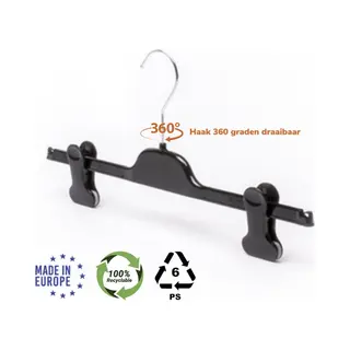 TopHangers [Set Van 5] De Mooiste Kunststof Knijperhangers! Stevige En Universele Broekhangers / Rokhangers / Shawlhangers Met Mooi Uitgevoerde,