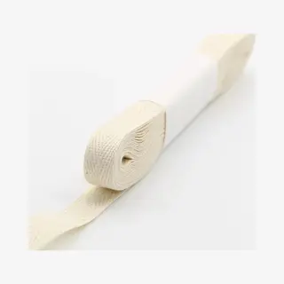 Accessoires Leduc 10 Meter Katoen Visgraatlint, Breedte 9MM, Hoge Kwaliteit, Made In Italy, Kleur Ecru