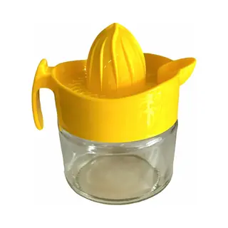 Excellent Houseware Sinaasappelpers/citruspers Mini - Handmatig - Kunststof - 15 X 12 Cm - Geel