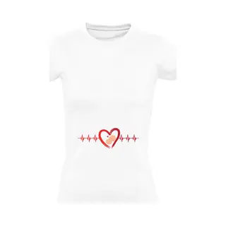 Sol's Baby Hartslag Dames T-shirt - Zwanger - Moeder - Aankondiging - Zwangerschap - Mama - Schattig - Cute - Ouders - Ouderschap