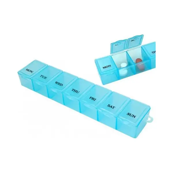 Pillendoos 7 Dagen - Medicijndoos - Pillendoosjes - Blauw thumbnail