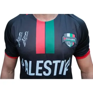 Palestine United Voetbal T-shirt Unisex Zwart - Palestina United - Football Jersey - Maat Xl
