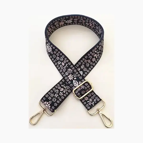 Bag Strap Bloem - Goud Metaal - Schouderband - Tassenriem - Tasriem- Schouderriem - Tas Hengsel - Tassen Band - Cameratas Band - Cross Body - thumbnail