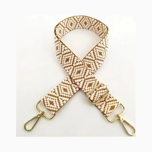 Jadamode Bag Strap Ibiza Brown - Goud Metaal - Schouderband - Tassenriem - Tasriem- Schouderriem - Bruin - Tas Hengsel - Tassen Band - Cameratas Band - Cross thumbnail
