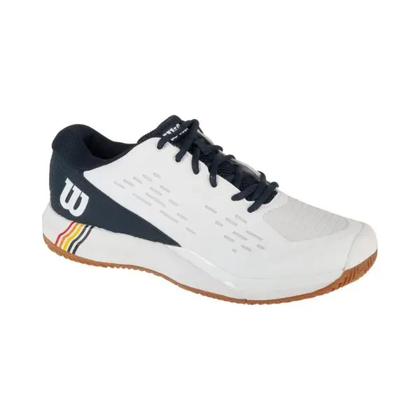 Wilson Rush Pro Ace Clay Herren-Tennisschuhe, Sichere Passform, Dynamische Unterstützung, Atmungsaktives Mesh, Ideal Für Sandplätze, Weiß/Navy thumbnail
