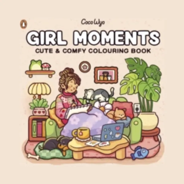 Penguin Girl Moments, A Relaxing And Cosy Colouring Book From The Bestselling Author (Coco Wyo) thumbnail