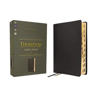 Esv, Thompson Chain-Reference Bible, Large Print, Leathersoft, Black, Red Letter, Thumb Indexed