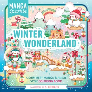 Castle Point Books Manga Sparkle, Winter Wonderland , A Shimmery Anime & Manga Style Coloring Book