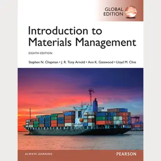 Pearson Education Limited Introduction To Materials Management, Global Edition