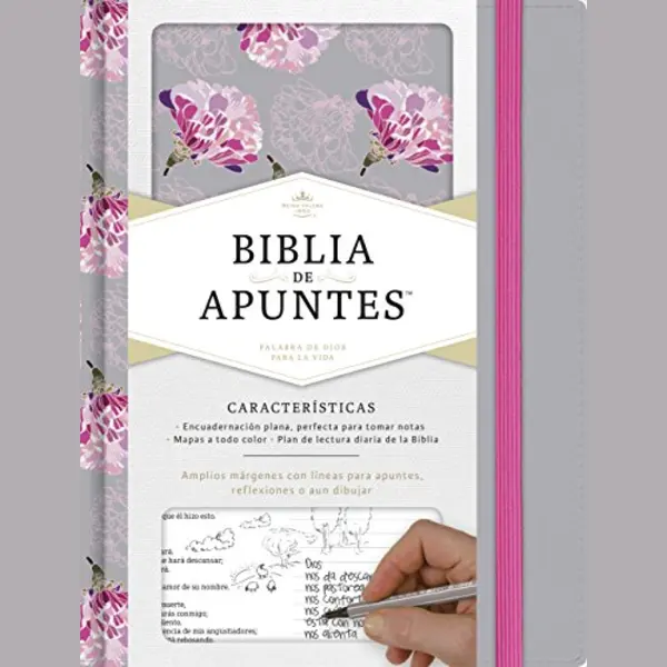 Rvr 1960 Biblia De Apuntes, Gris Y Floreado Tela Impresa thumbnail
