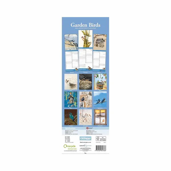 Garden Birds P. Pickering Kalender 2026 Slimline thumbnail