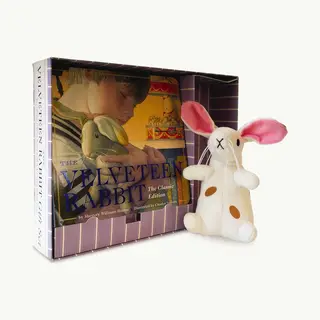 HarperCollins Focus The Velveteen Rabbit Plush Gift Set , The Classic Edition Board Book + Plush Stuffed Animal Toy Rabbit Gift Set
