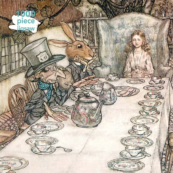 Isbn Adult Jigsaw Puzzle Arthur Rackham: Alice in Wonderland Tea Party thumbnail