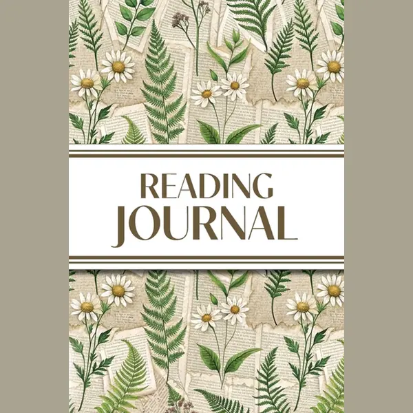 Reading Journal (Ferns & Daisies With Book Pages) thumbnail
