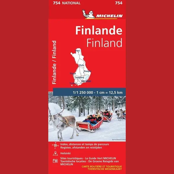 Nationale Kaarten Michelin - Michelin Wegenkaart 754 Finland thumbnail