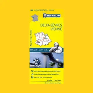 Michelin 322 Wegenkaart Deux-Sevres, Vienne