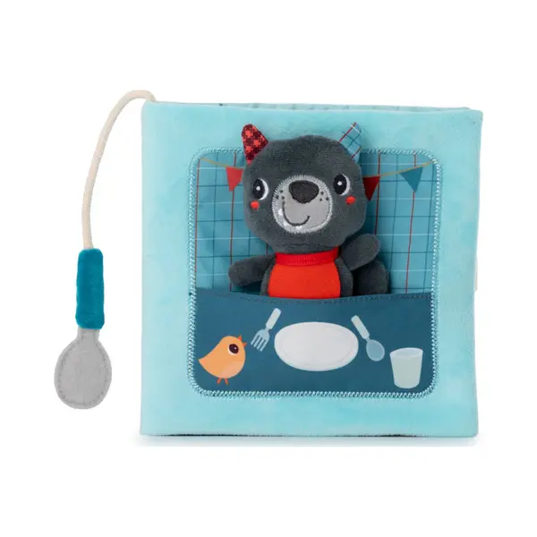Lilliputiens - Bon Appétit Activity Book With Louis Puppet - Interactive Children's Book - Learn To Eat With A Spoon - Photo Space - Stimulates thumbnail