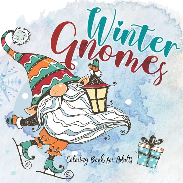 Winter Coloring Books- Winter Gnomes Coloring Book For Adults thumbnail