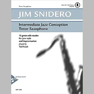 Intermediate Jazz Conception For Tenor Sax Saxophone +Cd