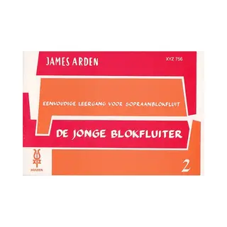 Xyz Uitgeverij James Arden De Jonge Blokfluiter 2 Méthode Flûte à Bec (néerlandais)