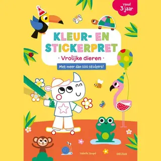 Isabelle Jacqué Kleur- En Stickerpret - Vrolijke Dieren (vanaf 3 Jaar)