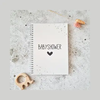 Fien & Feau Babyshower Boek | Invulboek | Voorspellingen | Gastenboek | Zwart Wit