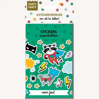 Party 6 Sticker Boekjes - Superhelden