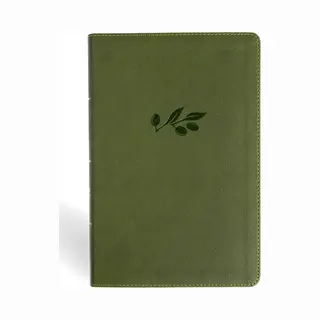 Nasb Giant Print Reference Bible, Olive Leathertouch
