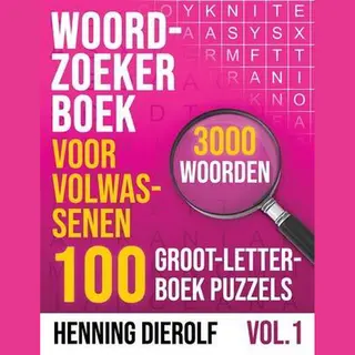 Woordzoeker Boek Voor Volwassenen 100 Groot-Letterboek Puzzels 3000 Woorden