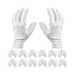 15 Paar Zachte Katoenen Handschoenen Medium Maat, Witte Katoenen Handschoenen - Voor Cosmetica, Sieradenmuntinspectie, Inspectiehandschoenen,