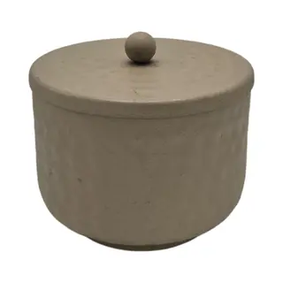 Deco4yourhome® - Voorraad Pot - Snoeppot - Opbergen - Filo - Beige - Grijs - 14cm