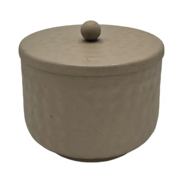 Deco4yourhome® - Voorraad Pot - Snoeppot - Opbergen - Filo - Beige - Grijs - 14cm thumbnail