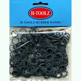 H-Toolz 250x Zwarte Mini Elastiekjes - Meisjes - Baby - Kinderen - Haar Elastieken - Elastiek - Extra Sterk