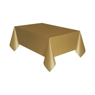 Unique Party 5084 Einweg-Tischdecke Rechteckig Kunststoff Gold