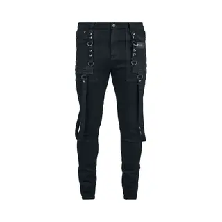 Kihilist By Killstar - Gothic Jeans - Kihilist Bondage Trousers - S Tot 4XL - Voor Mannen - Zwart