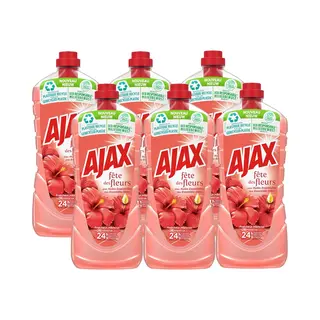 Ajax Allesreiniger Fête Des Fleurs Velden Met Klaprozen 6 X 1, 25L - Voordeelverpakking