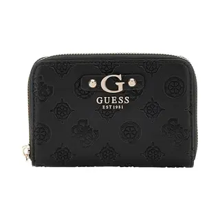 Guess Women's Gerty, Medium Zip Around Wallet, Black, One Size