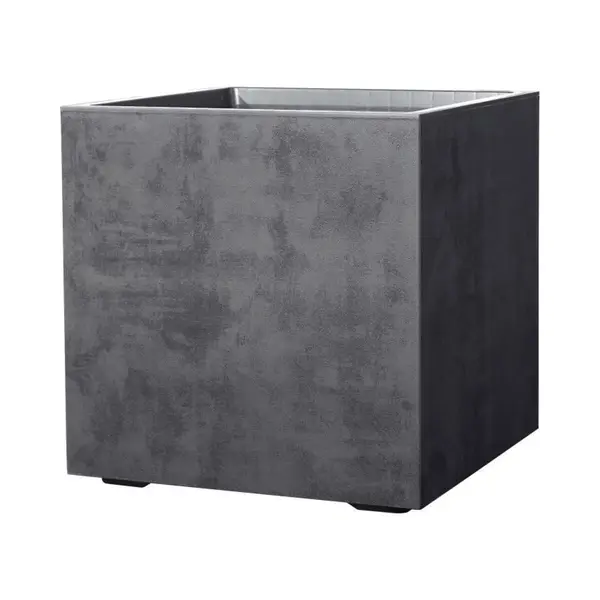 Deroma Cube Millennium R Bloempot - 49 X H49, 5 Cm - Antraciet - Met Waterreservoir - Wielen thumbnail