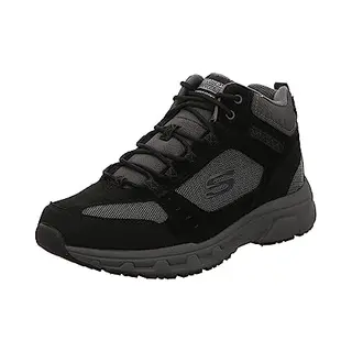 Skechers Men's Oak Canyon- Ironhide Hi Top Trainers, Black Suede Mesh Pu Charcoal Trim Bkcc, 8 Uk