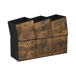 Songmics Home Songmics Aufbewahrungsbox, 6er Set, Ordnungsboxen, Vliesstoff, Faltbox, 26 X 26 X 28 Cm, Stoffbox, Für Würfelregal, Organizer Für Kleidung,