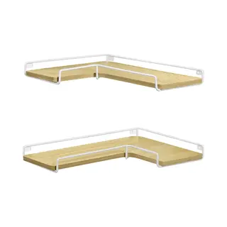 Vasagle Zwevende Planken, Set Van 2, L-vormige Hoekplanken Voor Muur, Hoekwandplank, Industriële Stijl, Voor Woonkamer, Slaapkamer, Keuken,